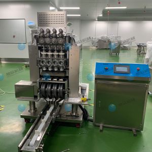 全自動(dòng) 多功能多頭型湯圓成型排盤機(jī)客戶使用現(xiàn)場(chǎng)！